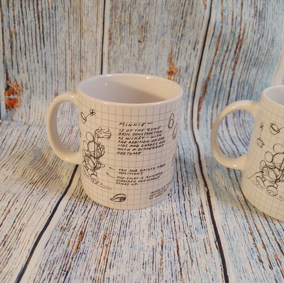 Disney Dining 3 Minniemickey Mouse Disney Sketchbook Mugs Lg 2